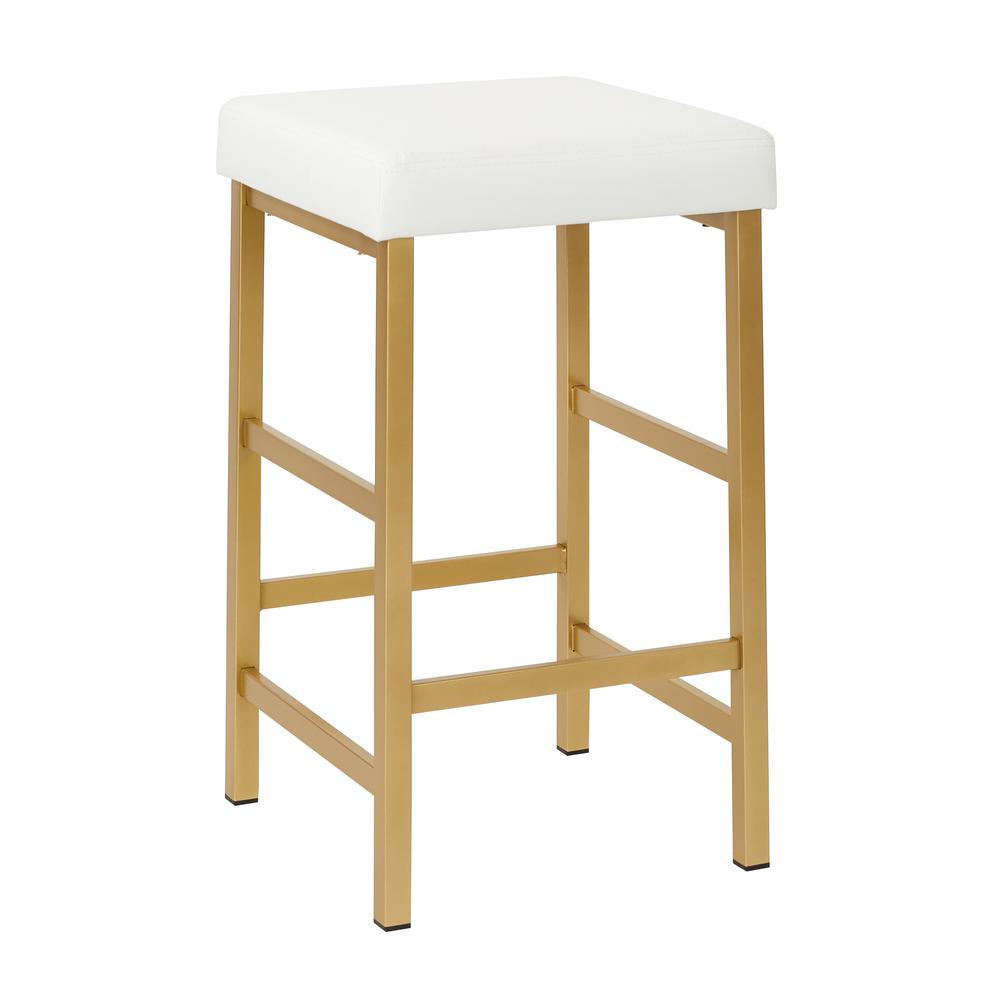 26" Gold Backless Stool. Picture 1
