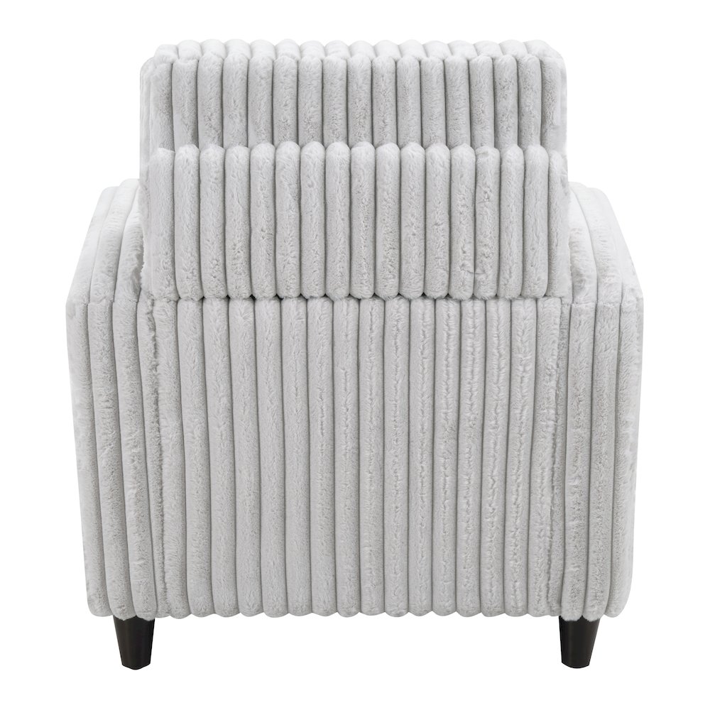 Venus Club Chair in Fog Cord Fabric and Dark Espresso Finish Legs. Picture 6