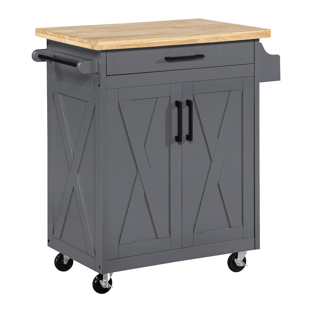 Bolten Kitchen Cart in Grey Finish. Picture 1