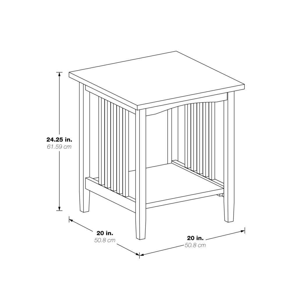 Sierra Side Table, White Finish. Picture 3