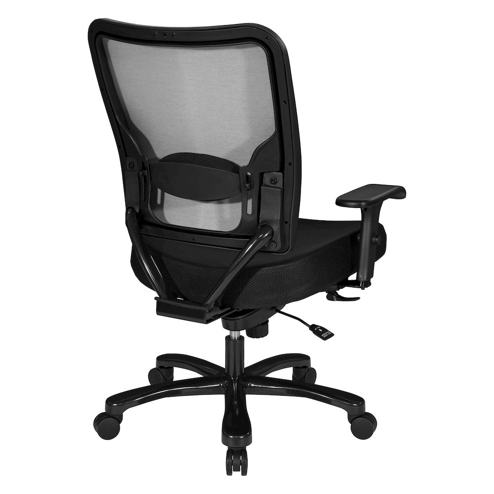 Big & Tall Dillon Black Ergonomic Chair With Black Dillon Fabric Seat. Picture 4