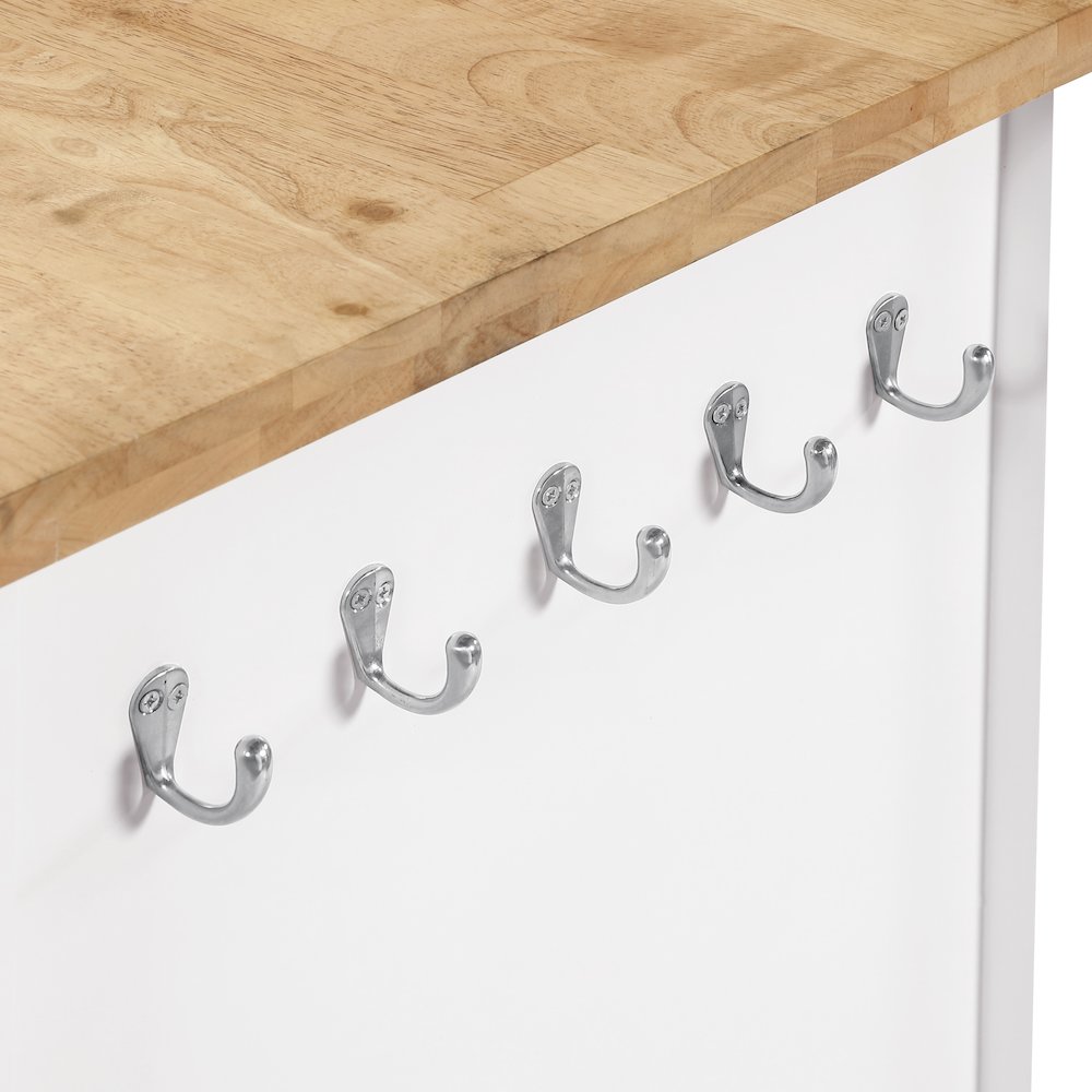 Stirling Kitchen Cart in White Finish. Picture 12
