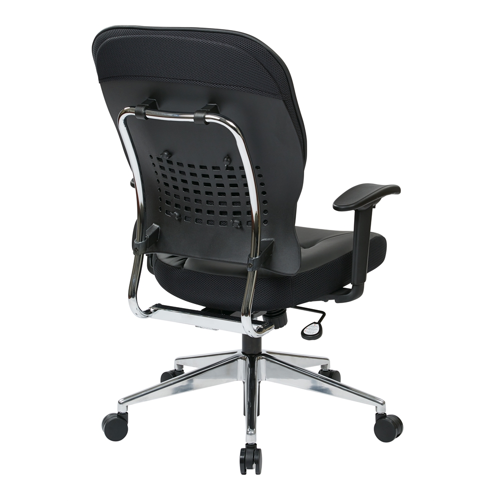Black Bonded Leather Managers Chair. Picture 3