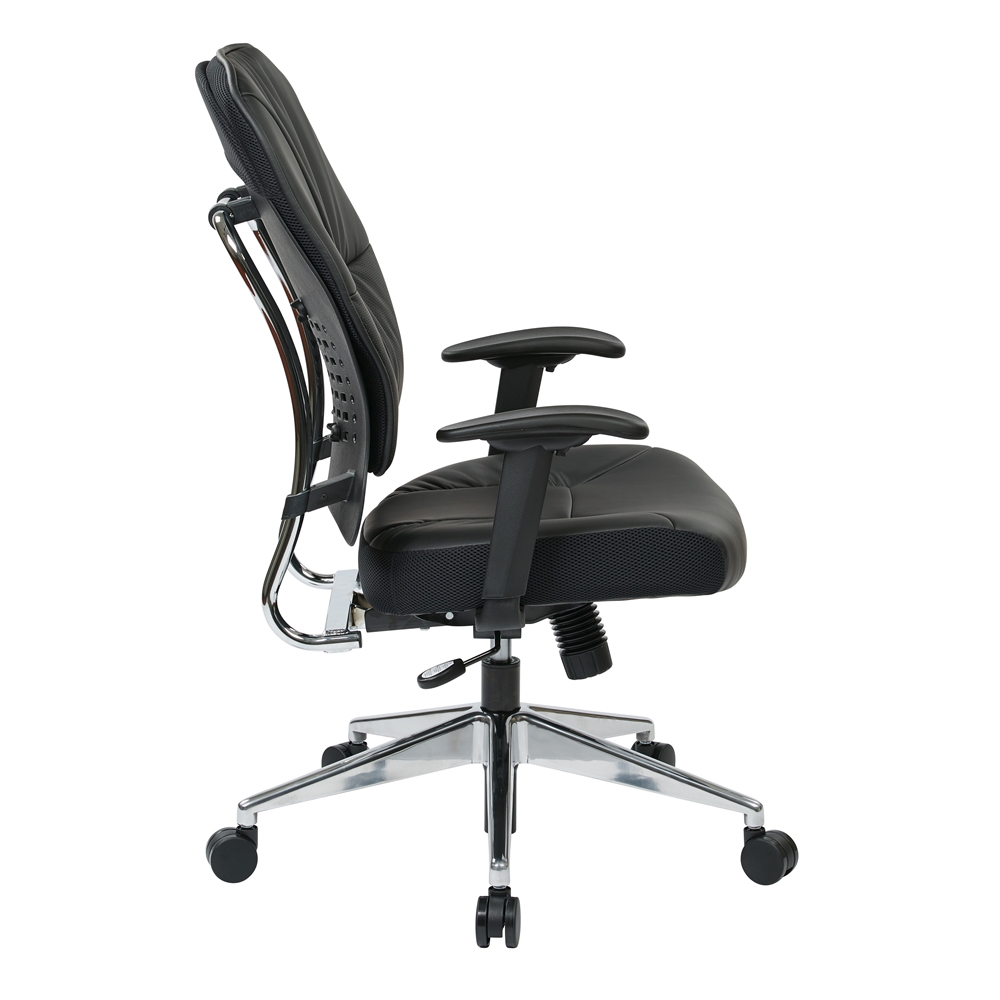 Black Bonded Leather Managers Chair. Picture 2