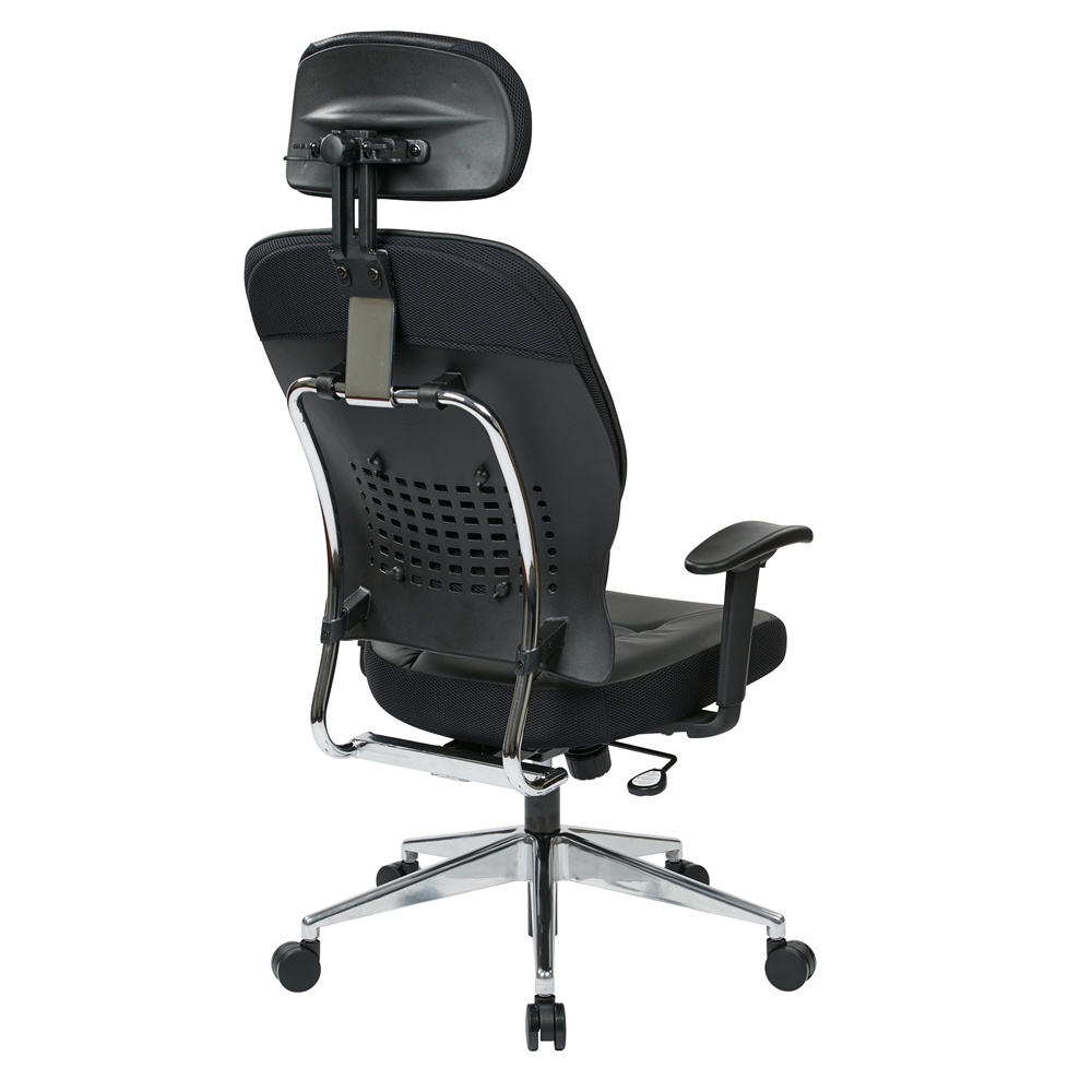 Black Bonded Leather Managers Chair. Picture 3