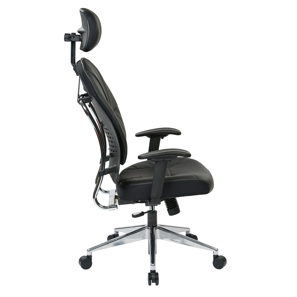 Black Bonded Leather Managers Chair. Picture 2