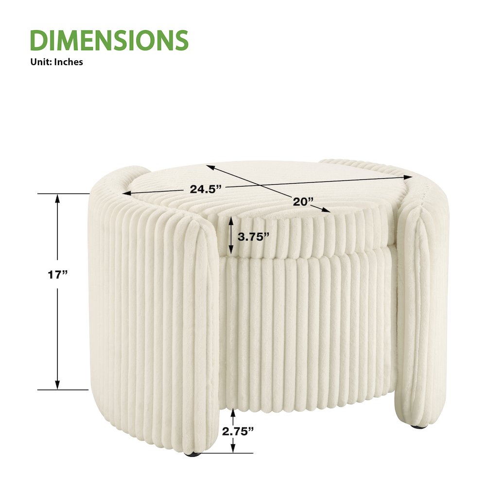 Sable Storage Ottoman. Picture 2