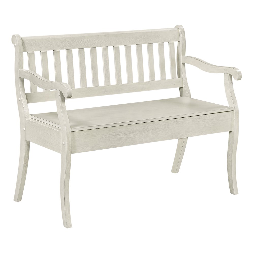 Wakefield Entryway Storage Bench in White Finish. Picture 1