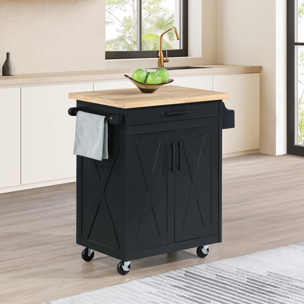 Bolten Kitchen Cart in Black Finish. Picture 8