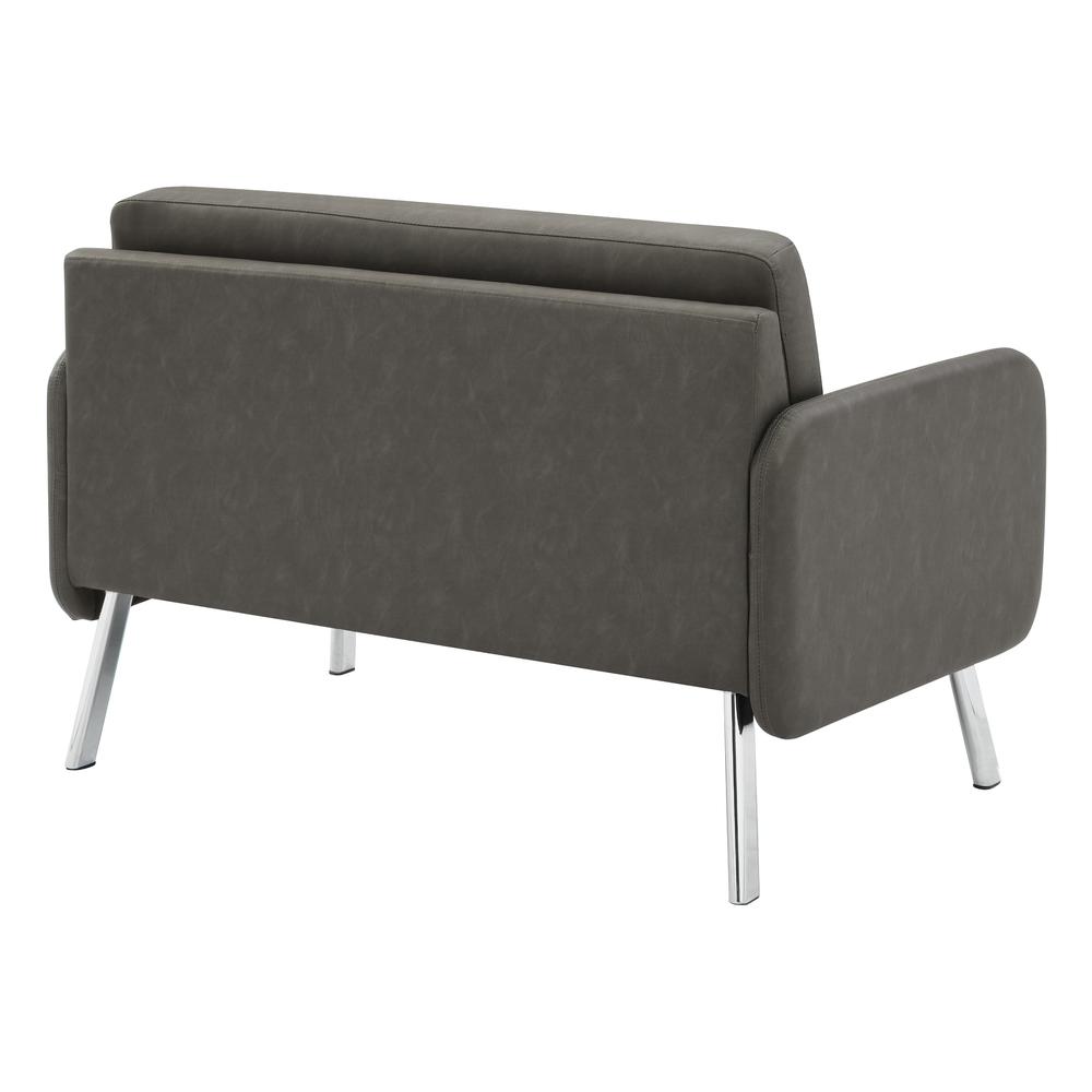 Lounge Loveseat in Faux Leather. Picture 4