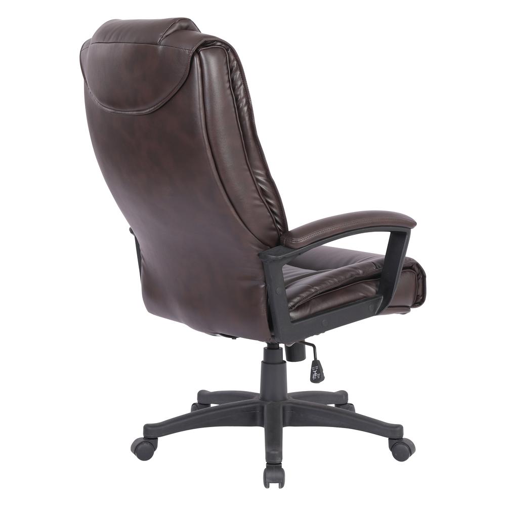 High Back Bonded Lthr Chair, Espresso. Picture 5