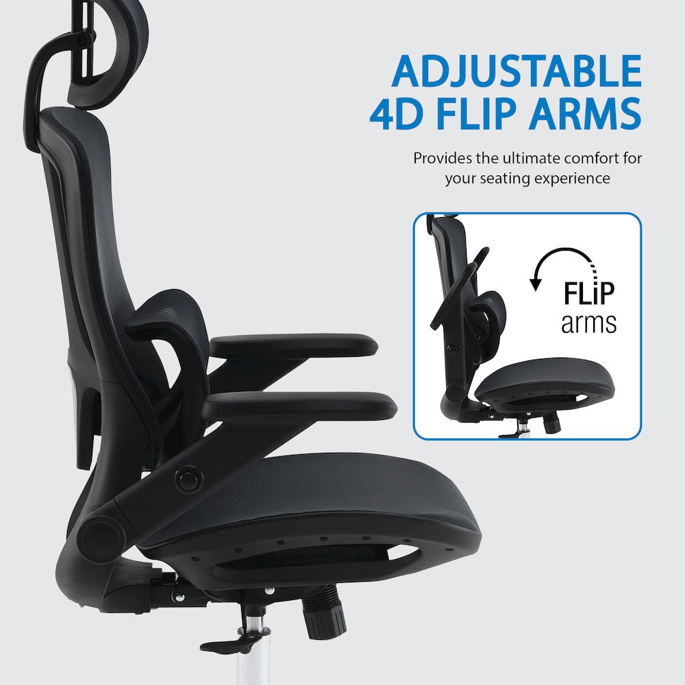 Black Matrix Seat and Back Manager’s Chair, Adjustable Headrest. Picture 12