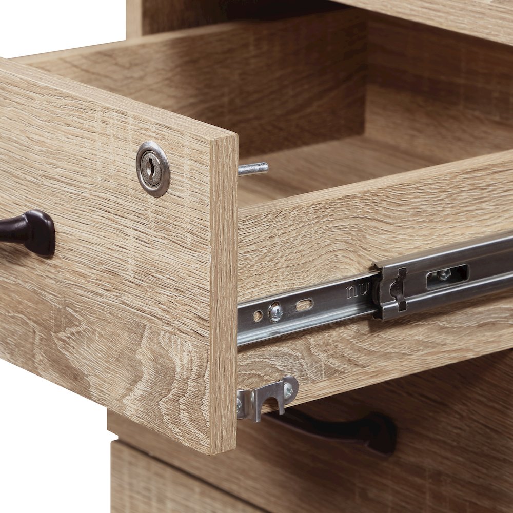Ace 3 Drawer Mobile File in River Oak Finish. Picture 11