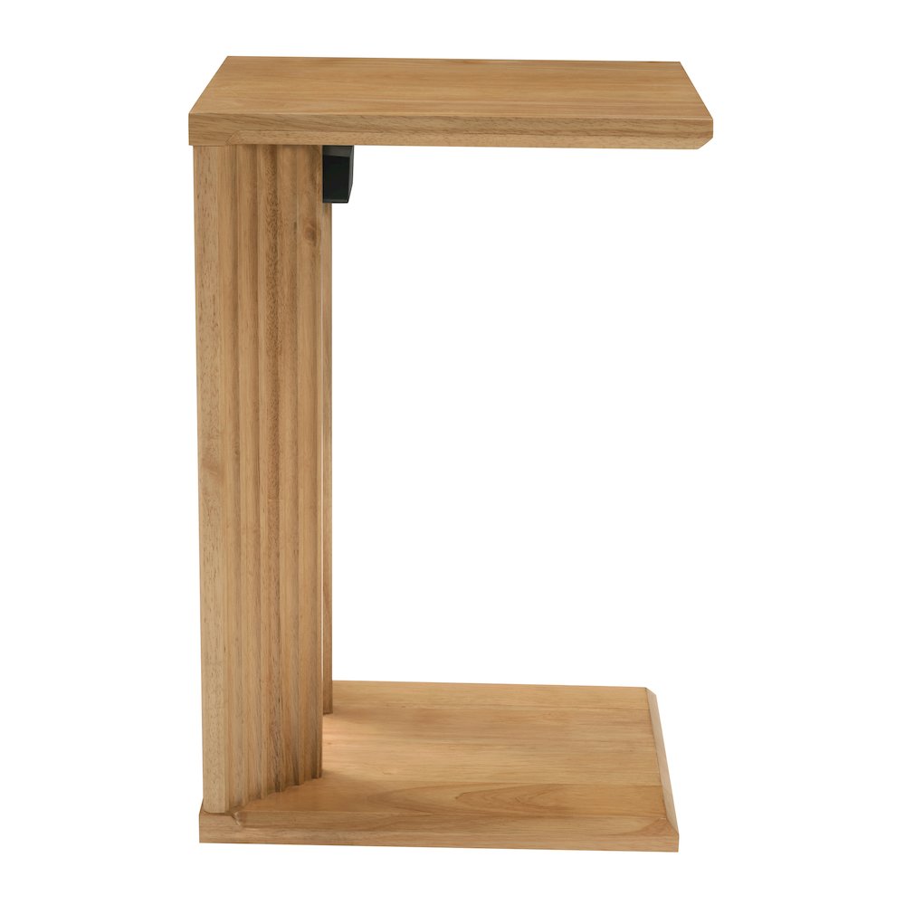 Winston Accent C-Table with Power in Natural Oak Finish. Picture 4