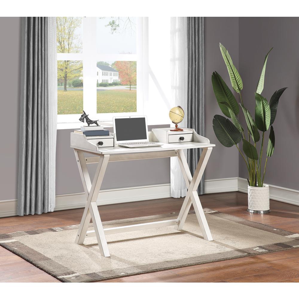 Barton Writing Desk in White Wash finish , BRT55-WW. Picture 5