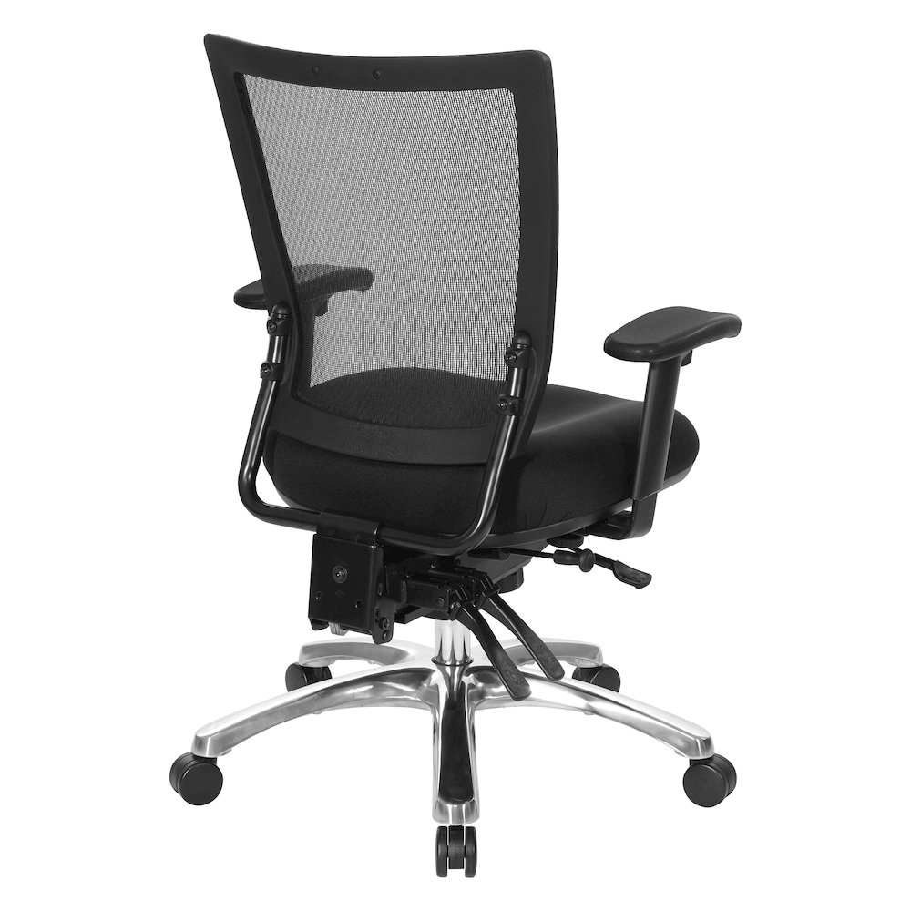 Task Chair Mesh Back in Coal Freeflex Fabric Seat Multi Function Mechanism. Picture 5