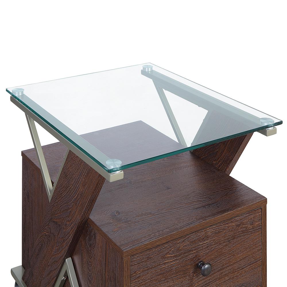 Zenos Mobile File Cabinet with Casters in Traditional Cherry. Picture 8