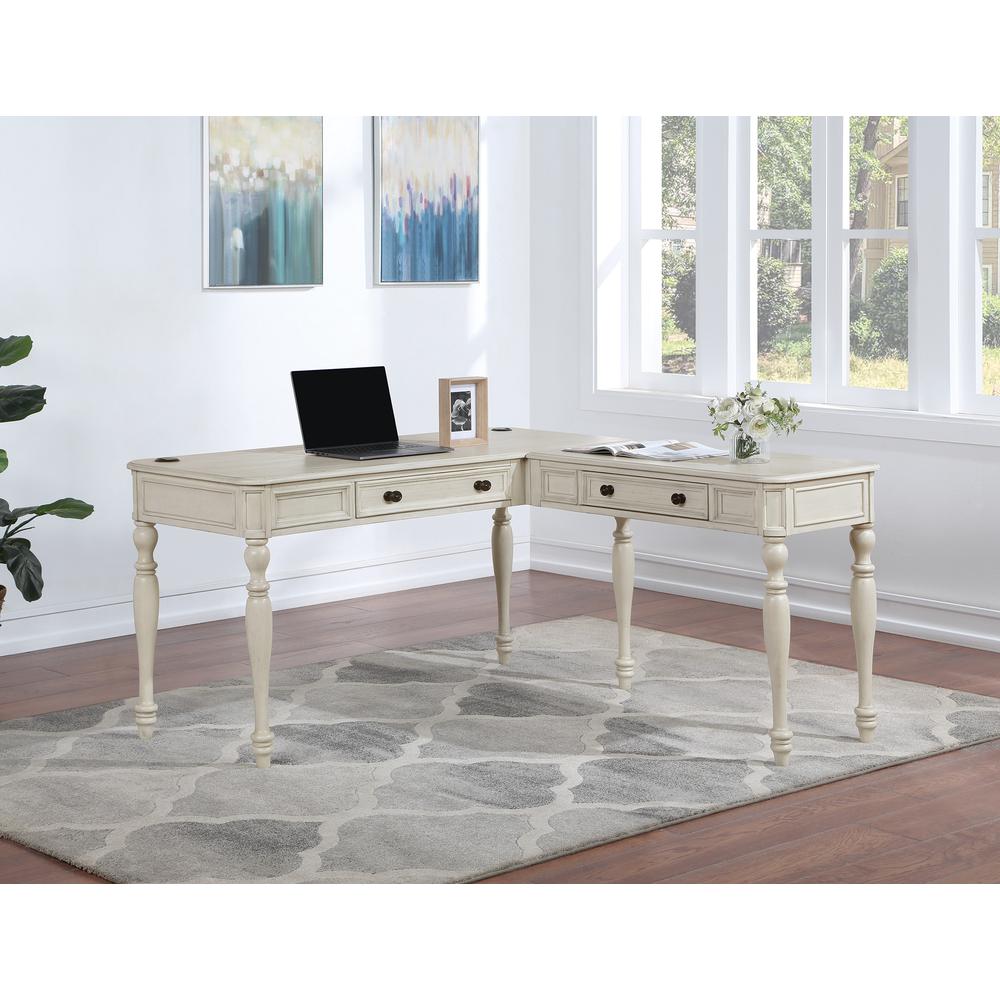 Country Meadows L-Shaped Desk w/PWR. Picture 6