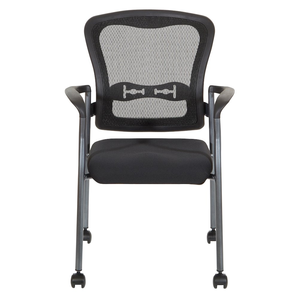 Titanium Finish Visitors Chair with Arms. Picture 3