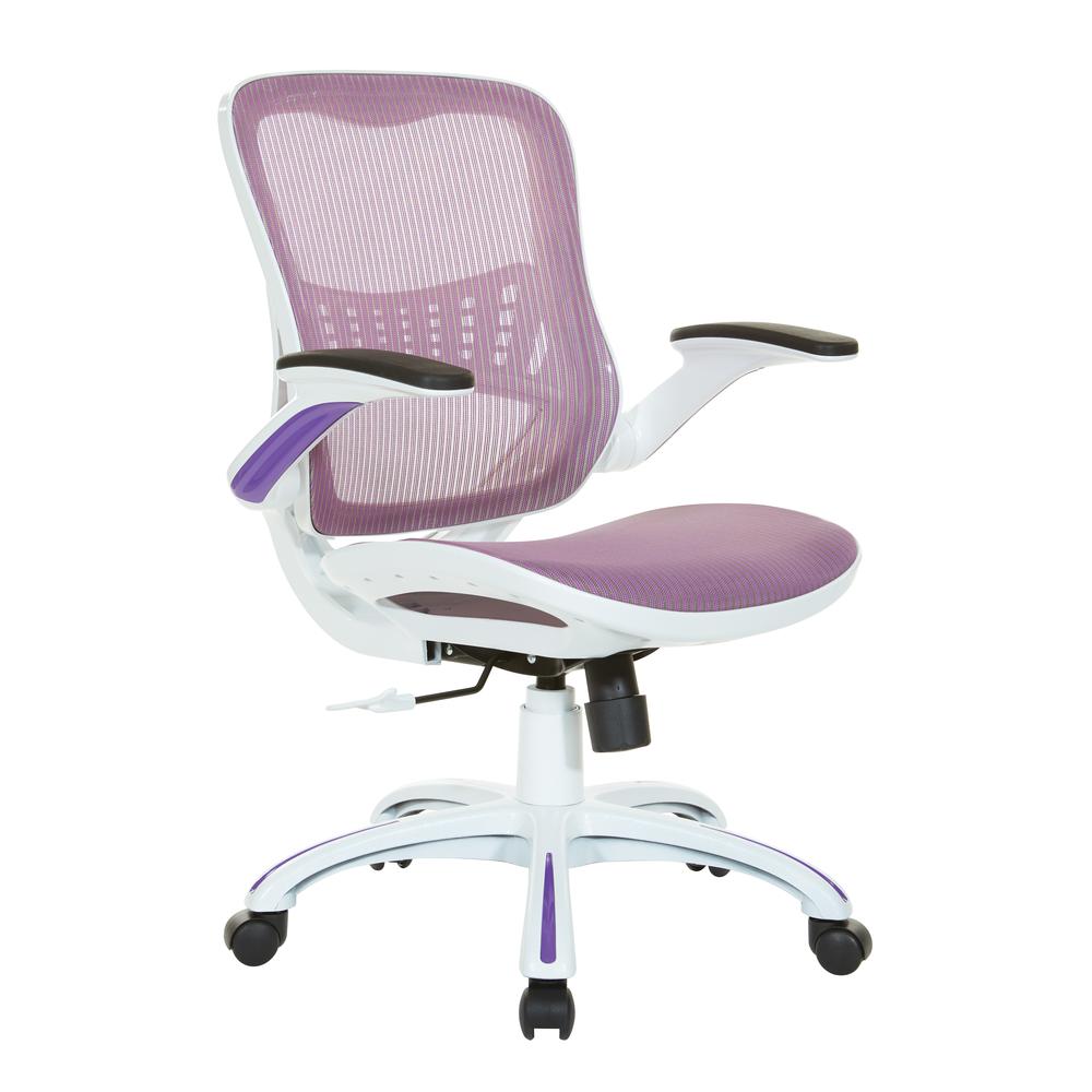 Riley Office Chair with Purple Mesh Seat and Back, RLY26-PR. Picture 1