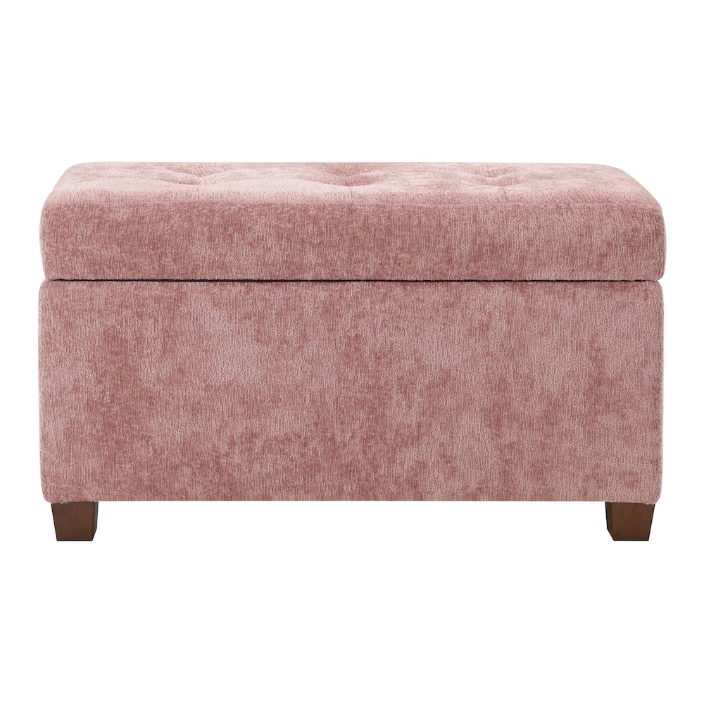 Metro Storage Ottoman in Dusty Rose Fabric. Picture 2