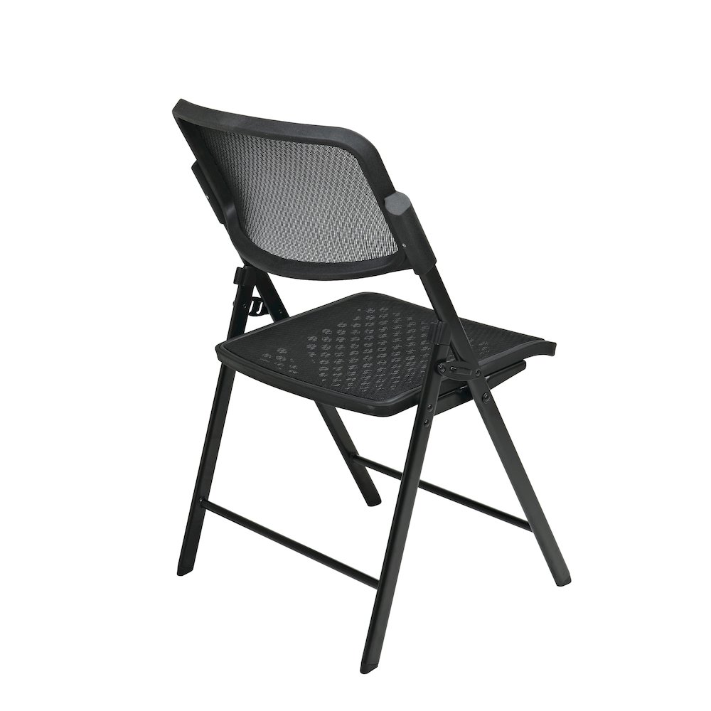 Deluxe Folding Chair With Black ProGrid® Seat and Back. Picture 2