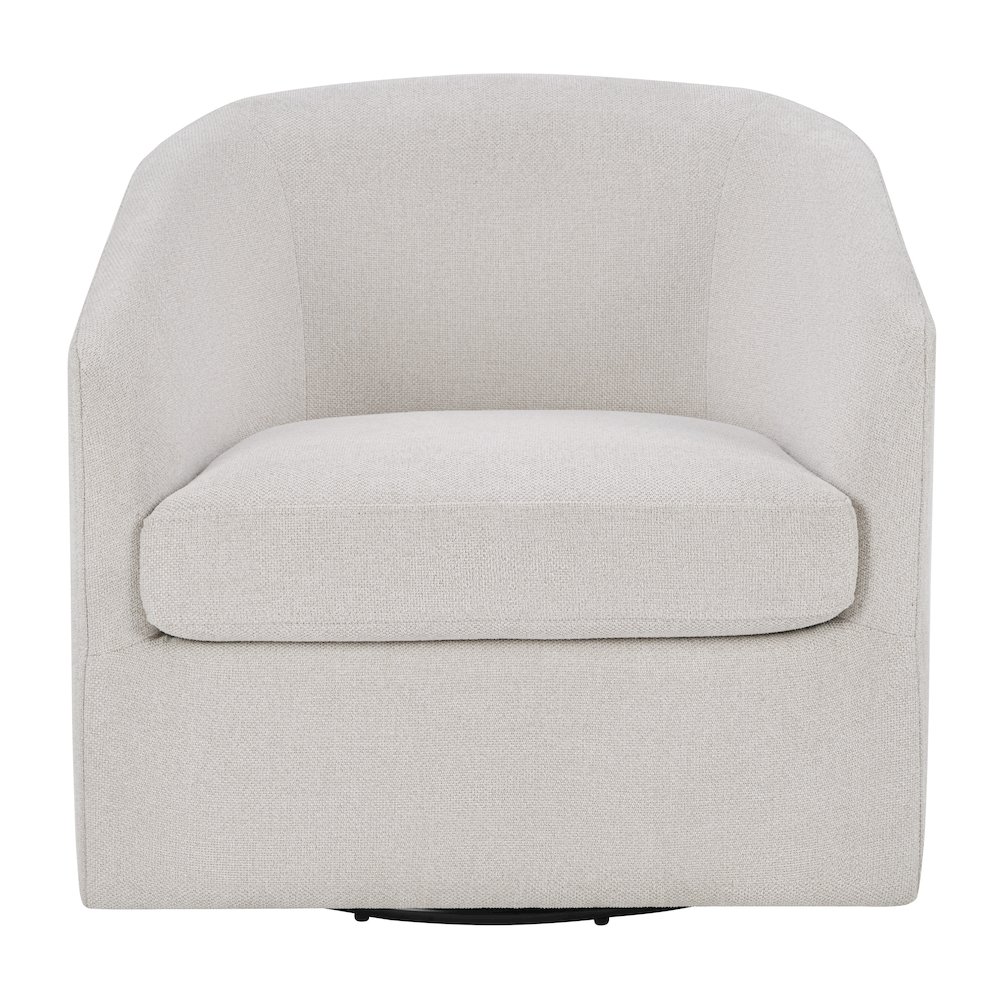 Parker Swivel Tub Chair in Cream Fabric. Picture 2
