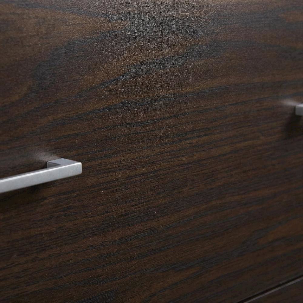 Brown Engineered Wood Wide Two-Drawer Lateral File Cabinet Office. Picture 6