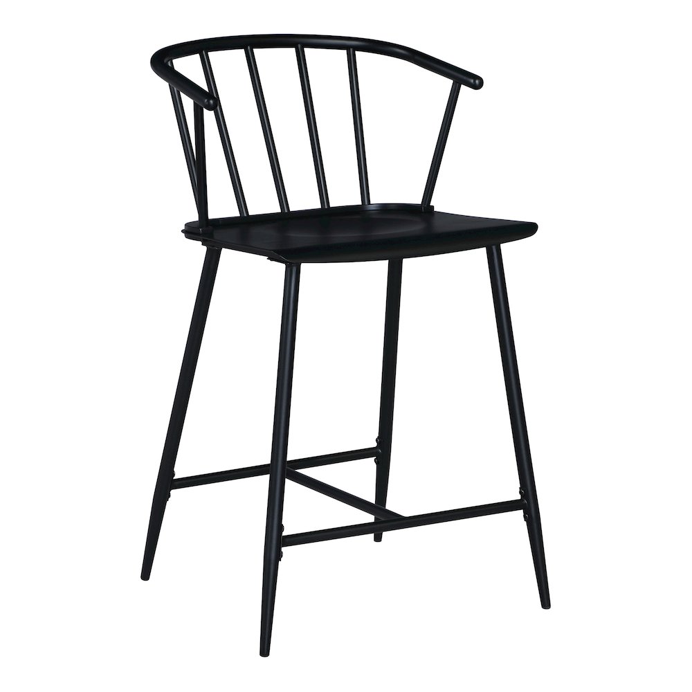 Lincoln All Metal Counter Stool in Black Finish. Picture 1
