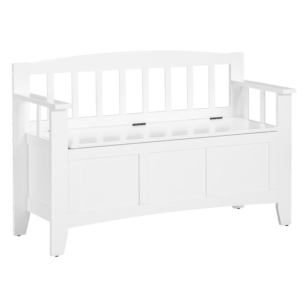 Metro Entry Way Bench with Sierra Snow White finish. Picture 1