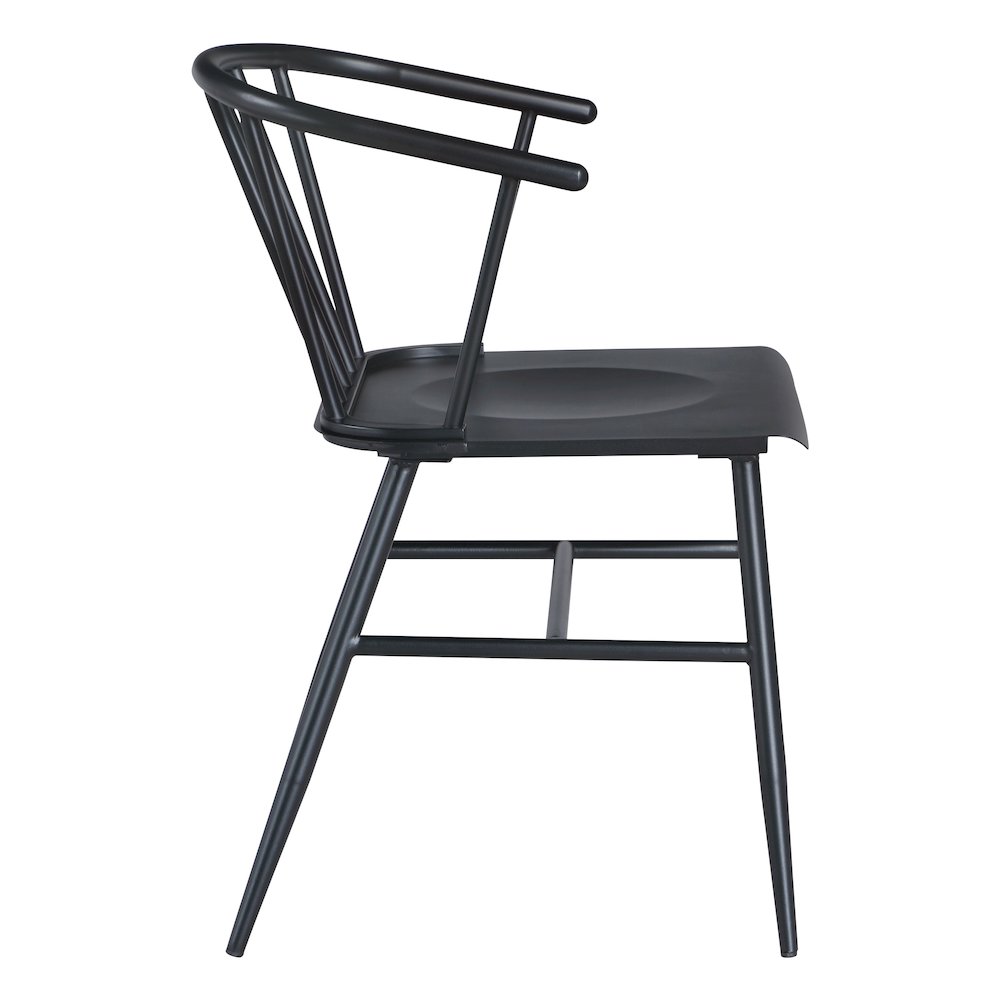 Lincoln All Metal Chair in Black Finish. Picture 3