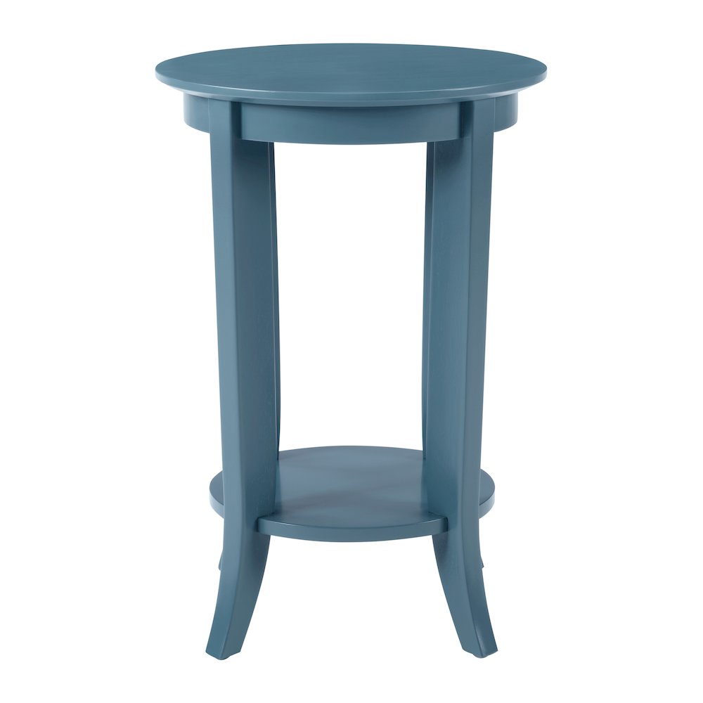 Golden Side Table in Blue Wood Finish. Picture 4