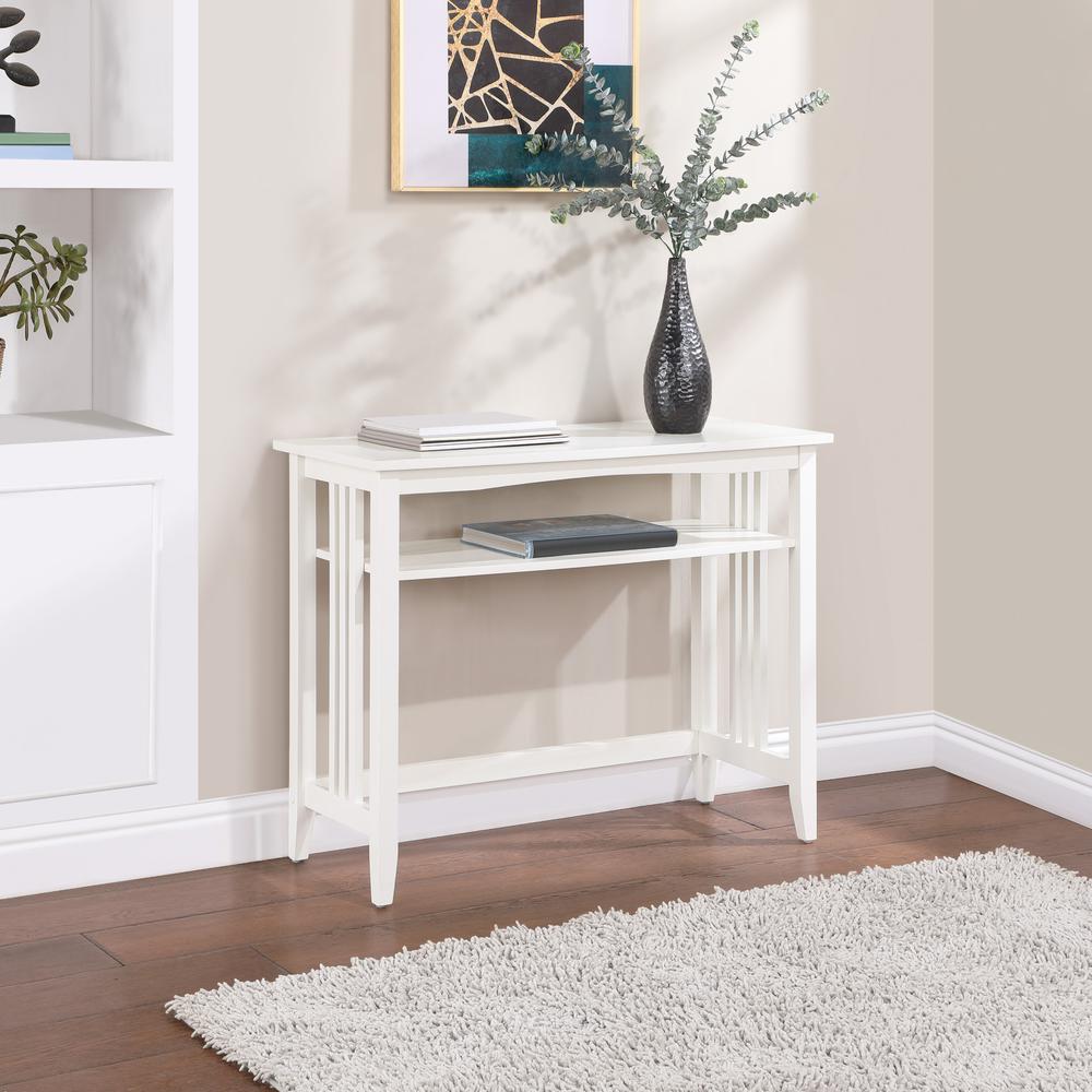 Sierra 36" Foyer Table, White Finish. Picture 7