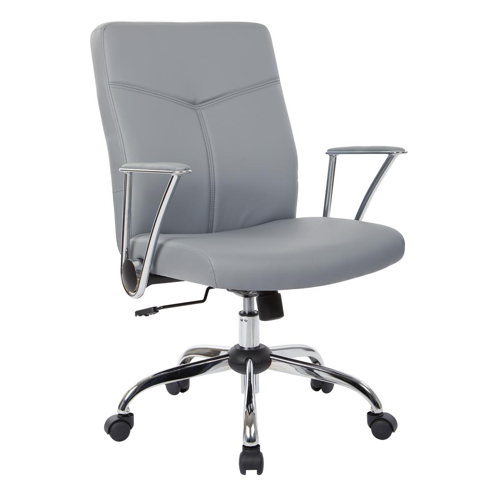 Faux Leather Chair. Picture 1