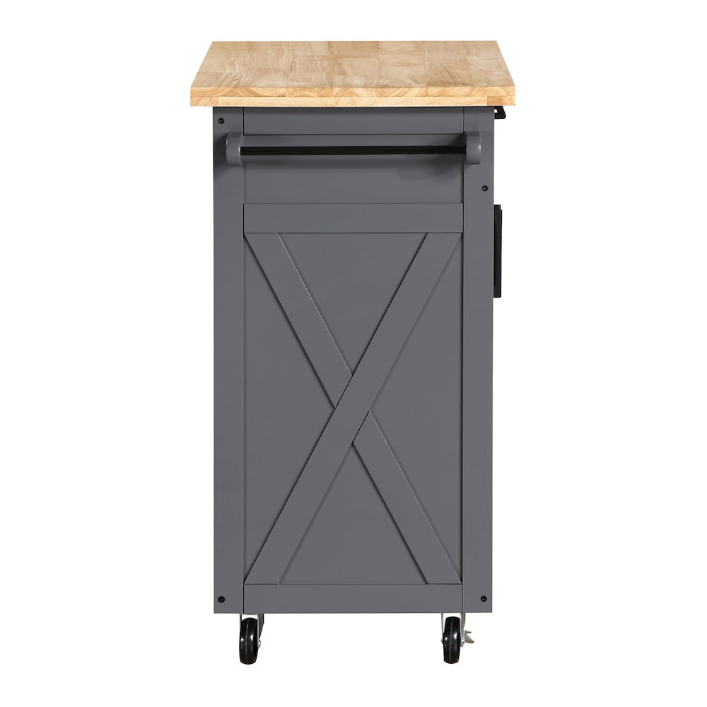 Bolten Kitchen Cart in Grey Finish. Picture 4