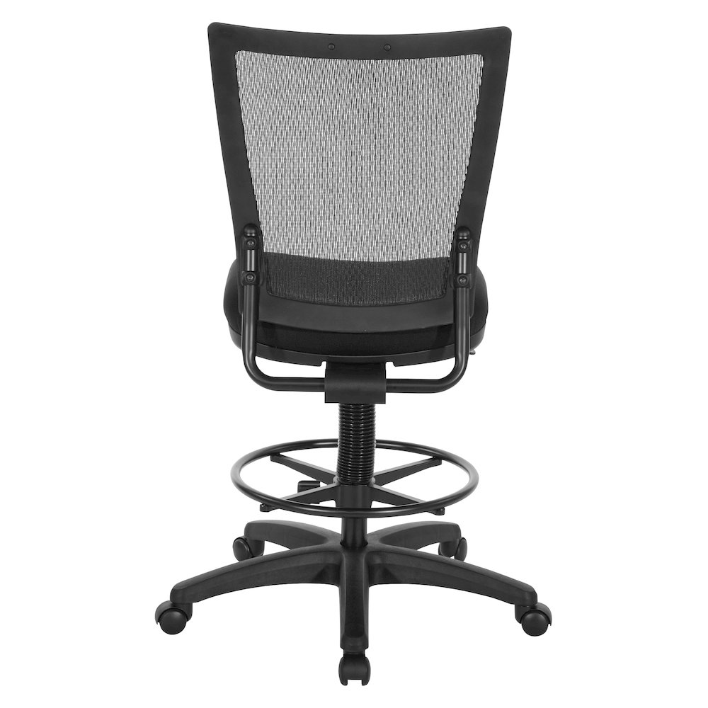 Soft PU Padded Back Frame with Breathable ProGrid Mesh Back Drafting Chair. Picture 6
