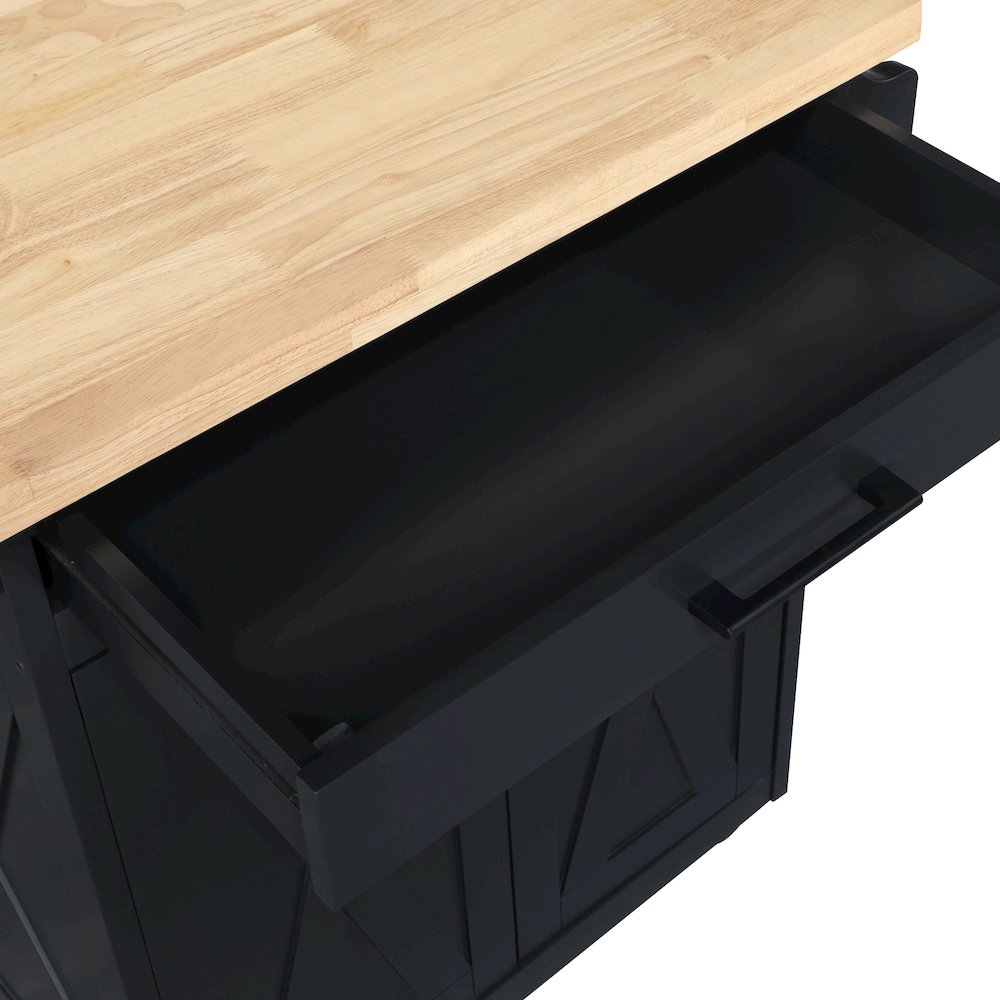 Bolten Kitchen Cart in Black Finish. Picture 10