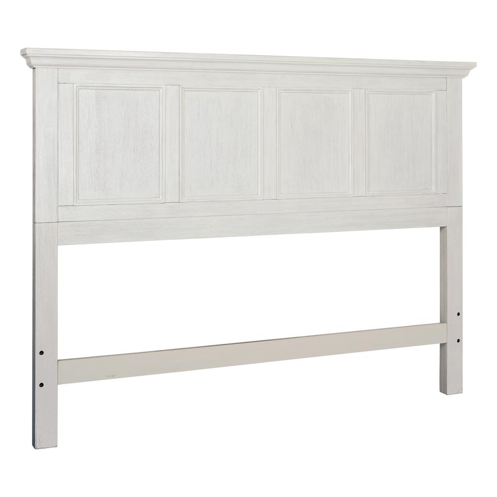 Farmhouse Queen Headboard, Rustic White. Picture 1