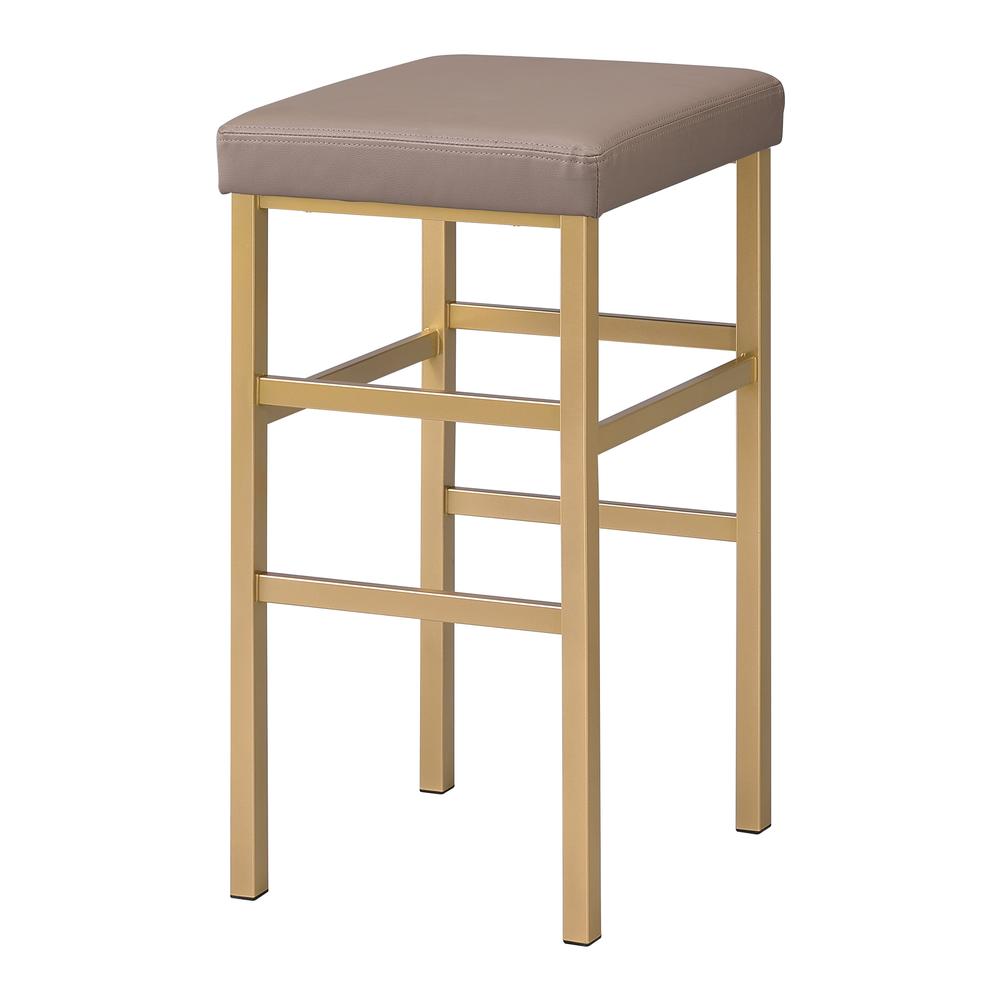 30" Gold Backless Stool. Picture 1