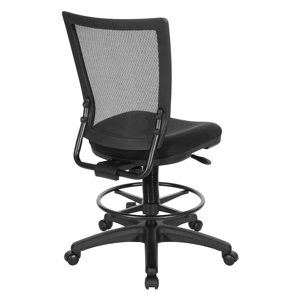 Soft PU Padded Back Frame with Breathable ProGrid Mesh Back Drafting Chair. Picture 5