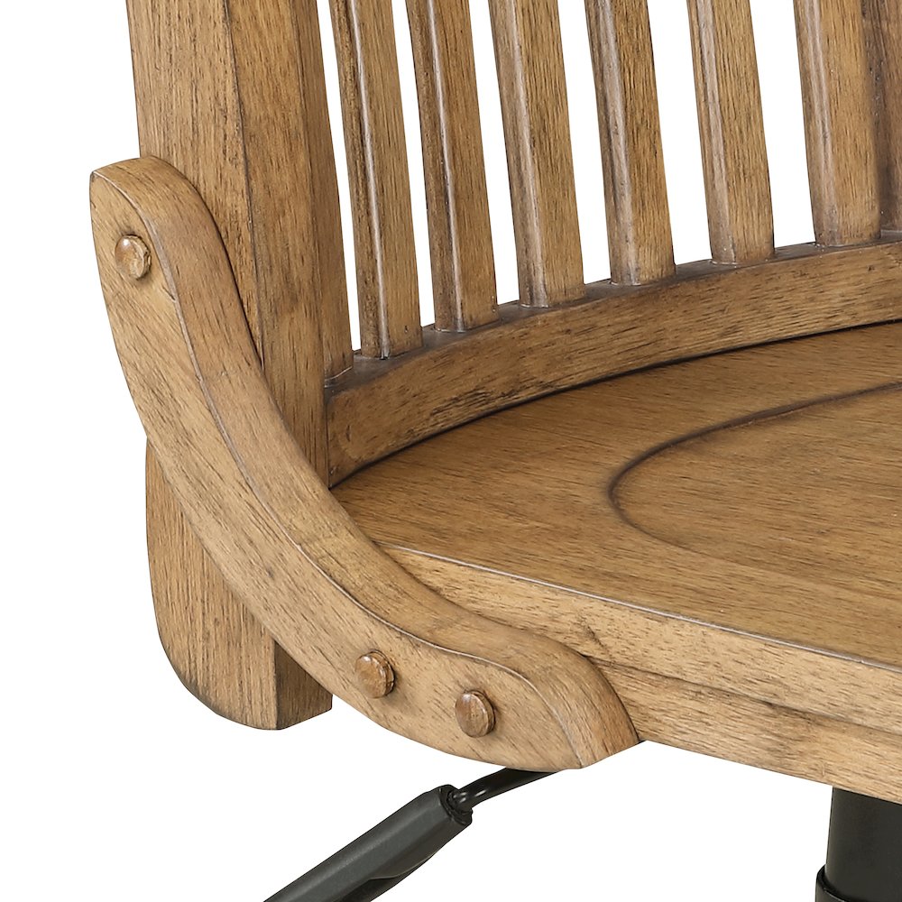 Deluxe Armless Wood Bankers Chair. Picture 7