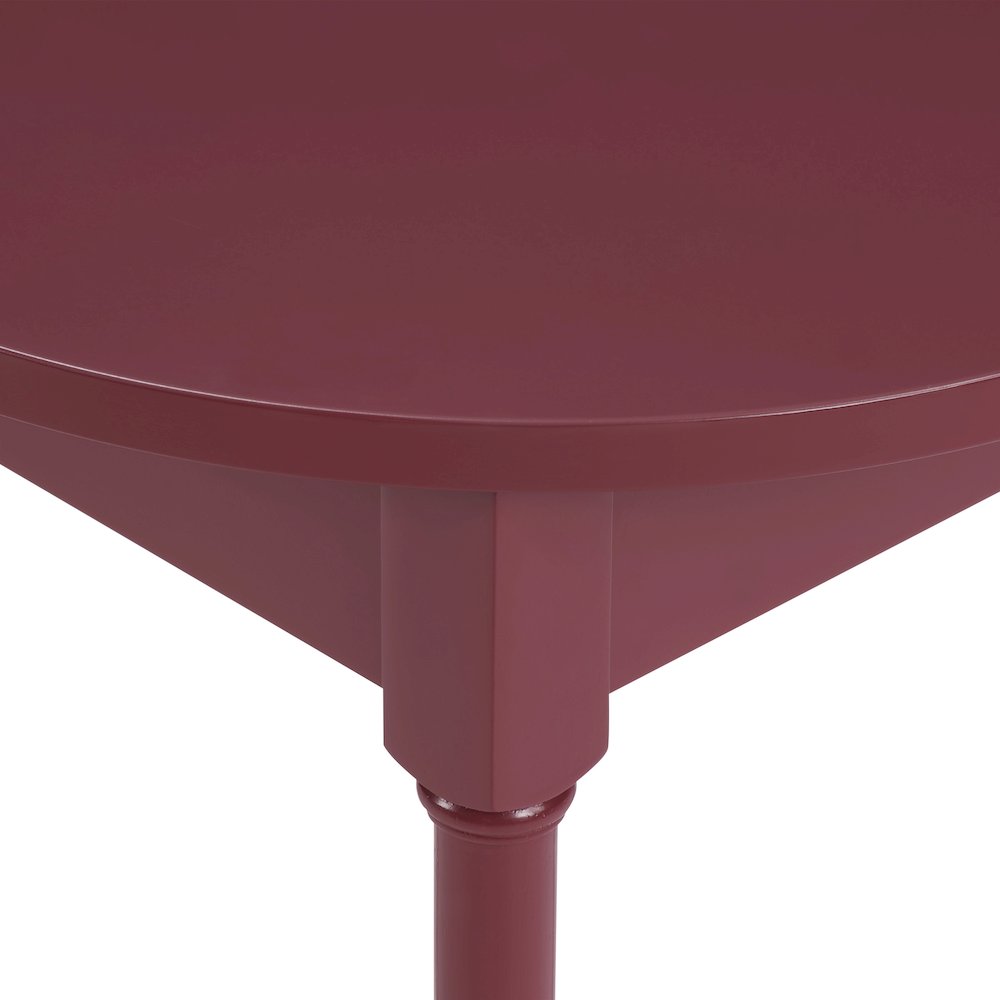 Golden Side Table in Maroon Wood Finish. Picture 8