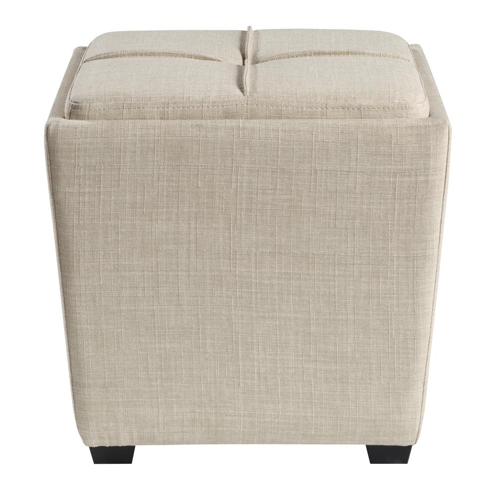 Rockford Storage Ottoman in Cream, RCK361-M52. Picture 3