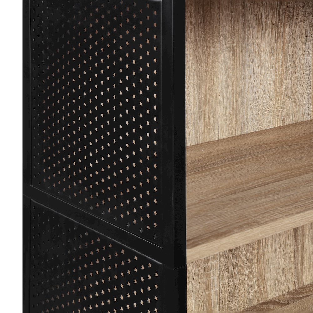 Ace 72” 5-Shelf Bookcase in Rustic Oak Finish. Picture 6