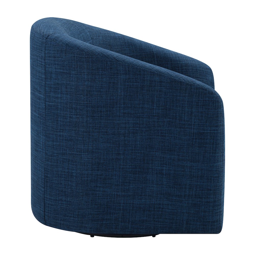 Parker Swivel Tub Chair in Navy Blue Fabric. Picture 4