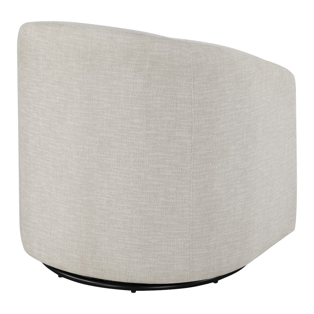 Bella Swivel Chair in Stone Fabric. Picture 4