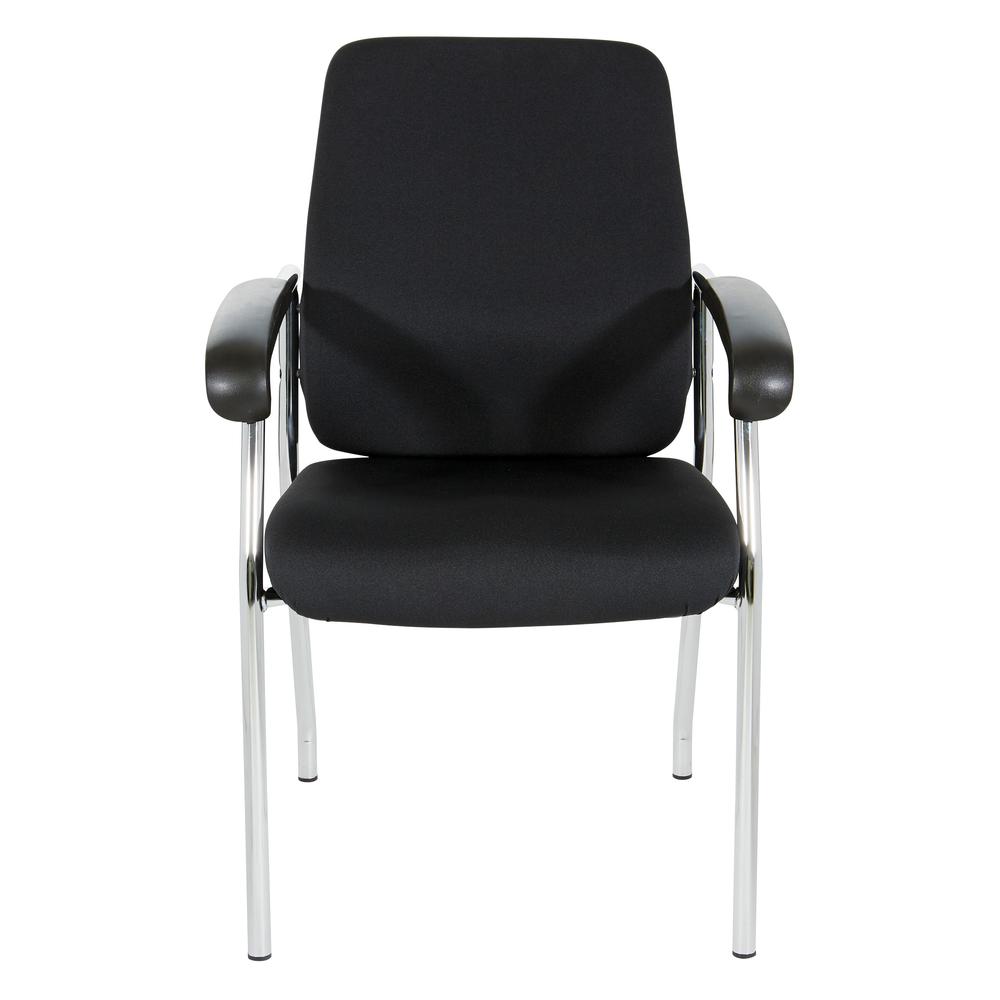 High Back Guest Chair with Chrome Frame in Coal Finish, 83750C-30. Picture 2