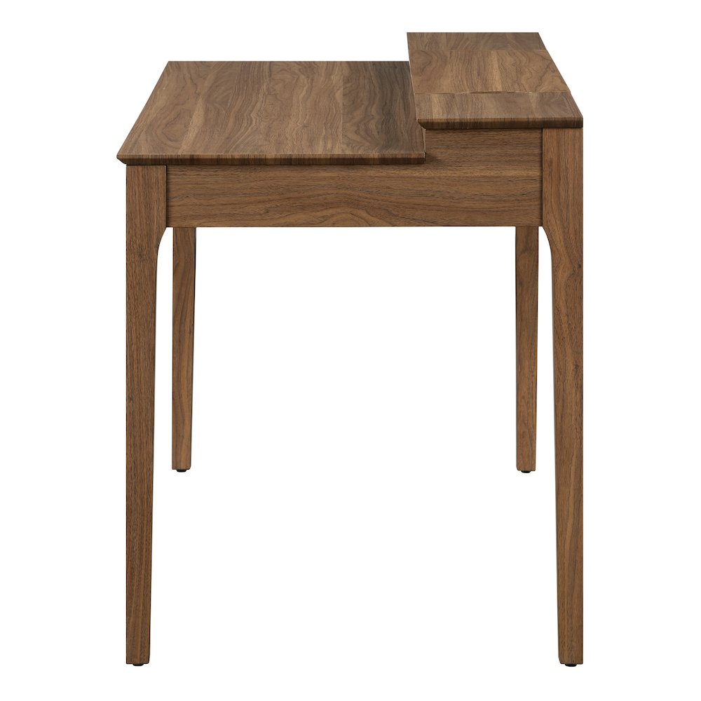 Angelina Desk with Shelf Storage Hutch with Majestic Walnut Finish. Picture 3