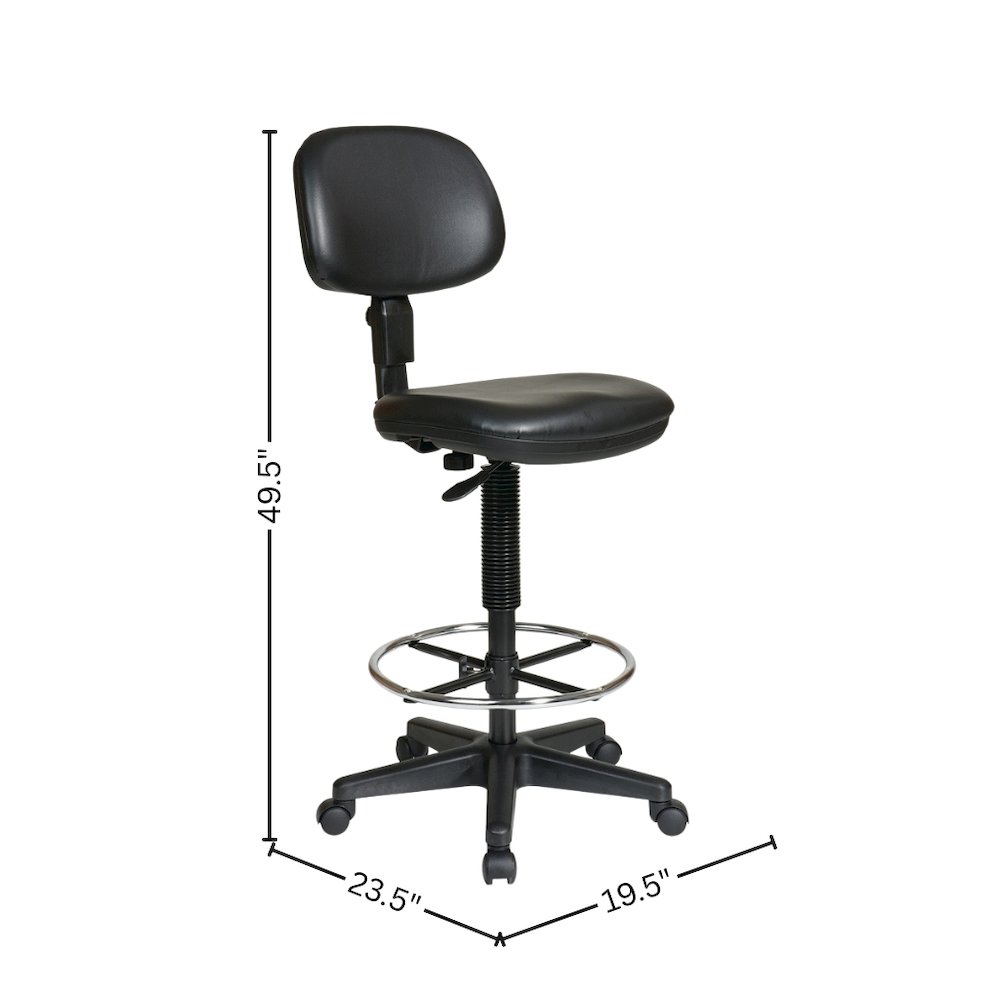 Black Drafting Chair – Tall Desk Chair for Standing Desk and Office Use. Picture 6