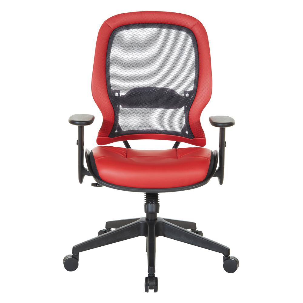 Dark Air Grid® Back Managers Chair, Black/Lipstick. Picture 4